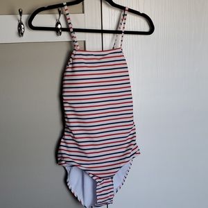 One Piece Striped Swimsuit